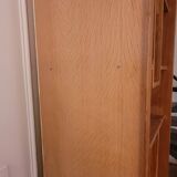 Custom-made solid oak bookcase
