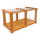 Vintage rectangular coffee table in pine and smoked glass from the 70s and 80s.