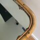 Coffee table, rattan mirror top 60s