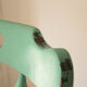 Rustic green ranch style wooden chair