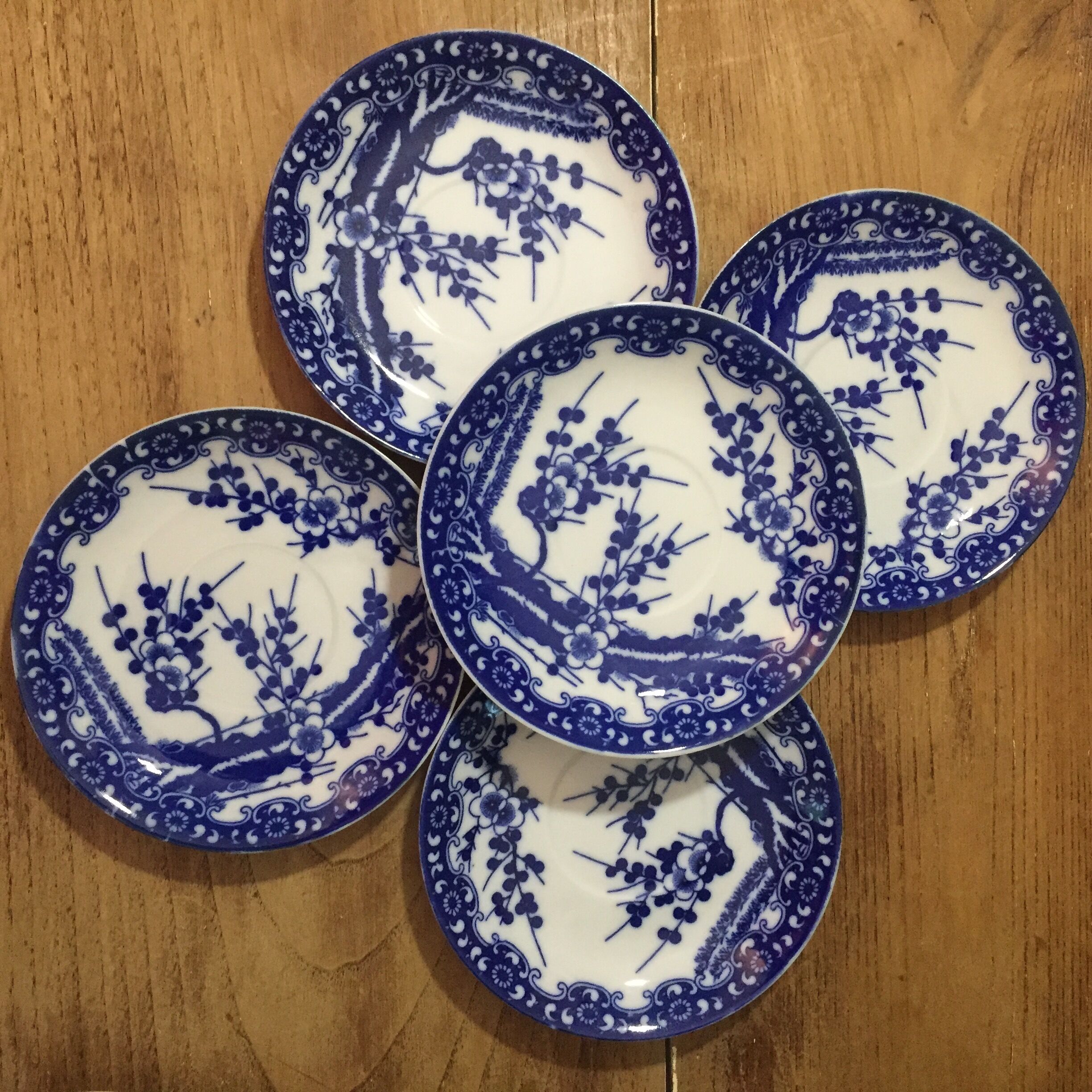 11 Cobalt blue bread plates
