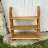 Vintage rattan wall shelf