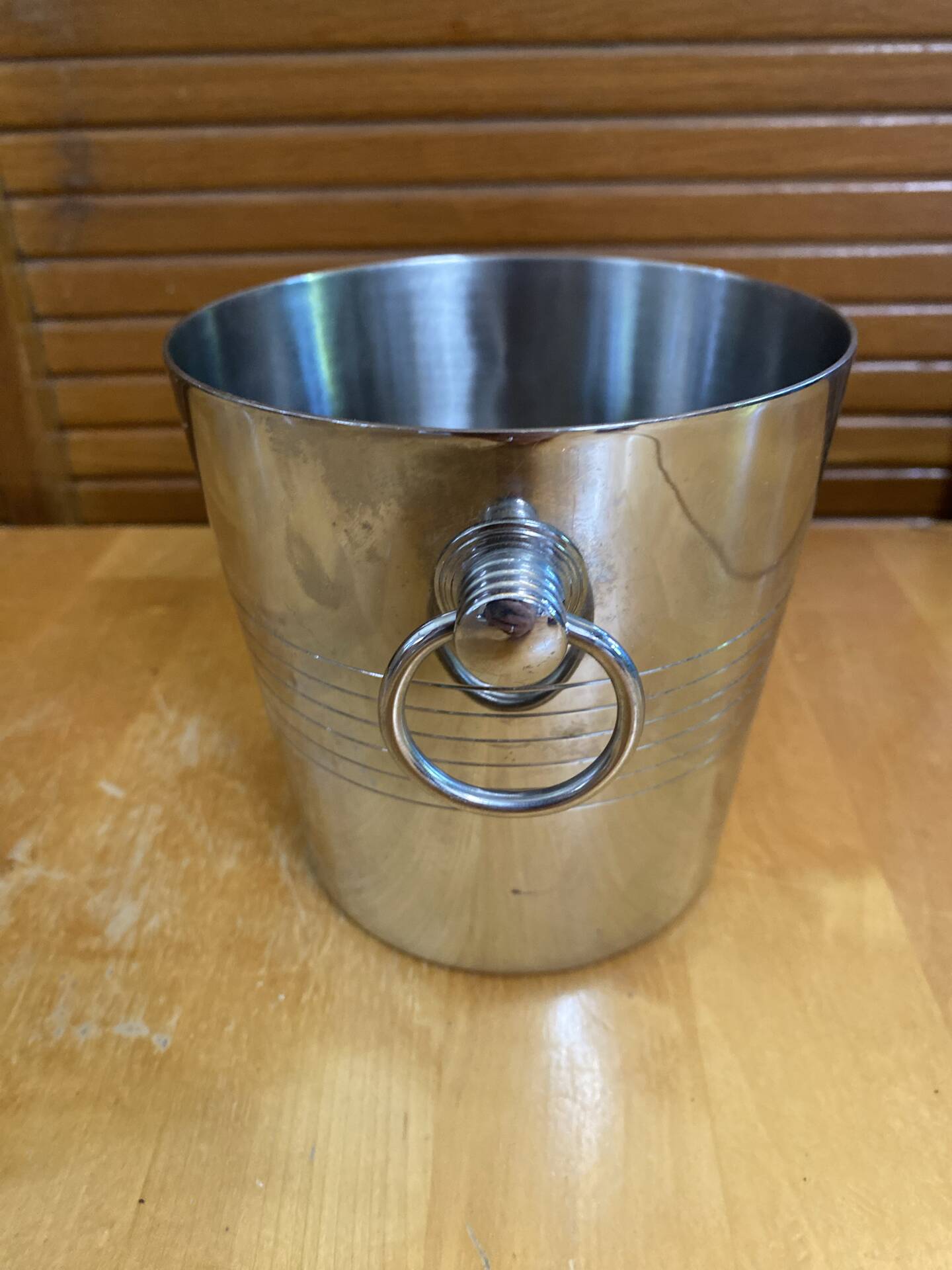 Old ice bucket cooler rémy letang stainless steel made in france #e1