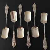 6 silver ice cream spoons 1898-1903