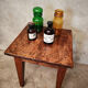 Small farmhouse table, low and square.