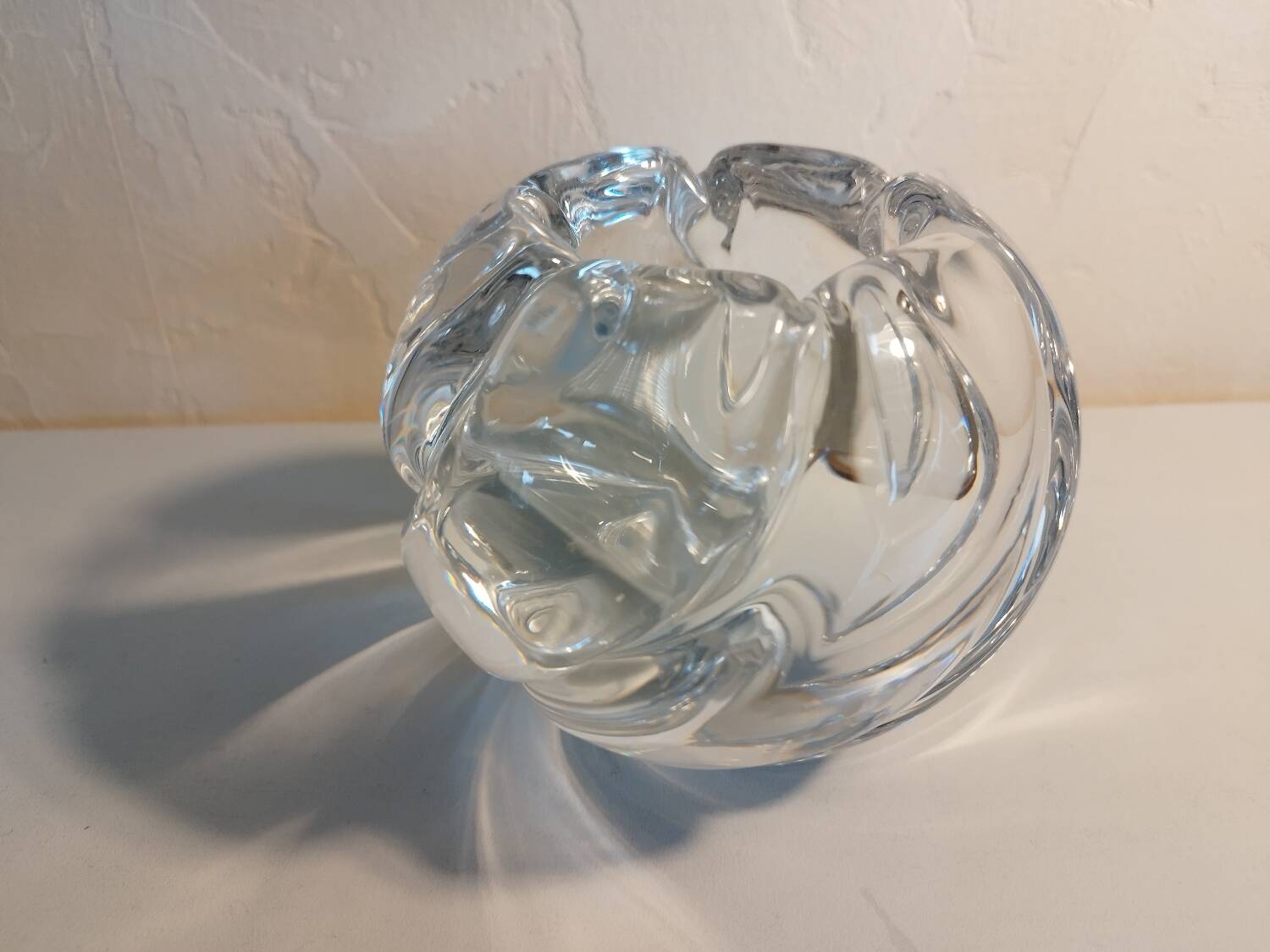 1950s crystal ball vase