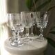 6 assorted crystal wine glasses