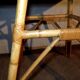 Vintage wicker rattan lounge coffee table