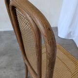 Vintage High Back Bentwood Cane Dining Chair / Thonet Style / Torn Seat