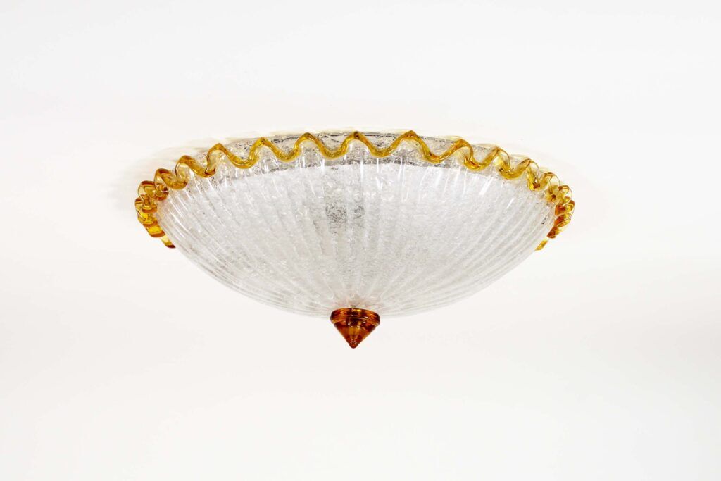 Large vintage Italian Murano glass wall or ceiling light, Italy 1970s