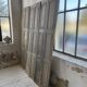 Trio of shutters louvers patina blue gray