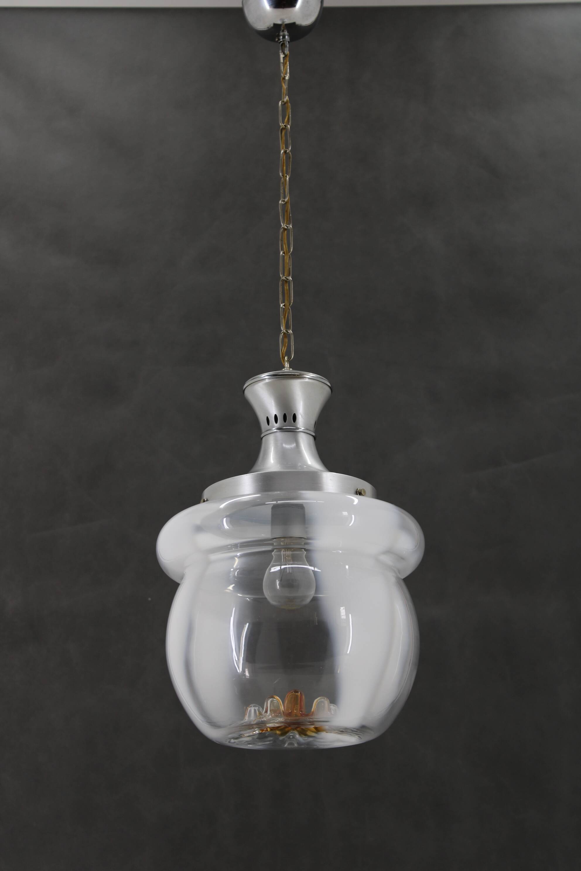 1970s Glass Murano Pendant Light , Italy