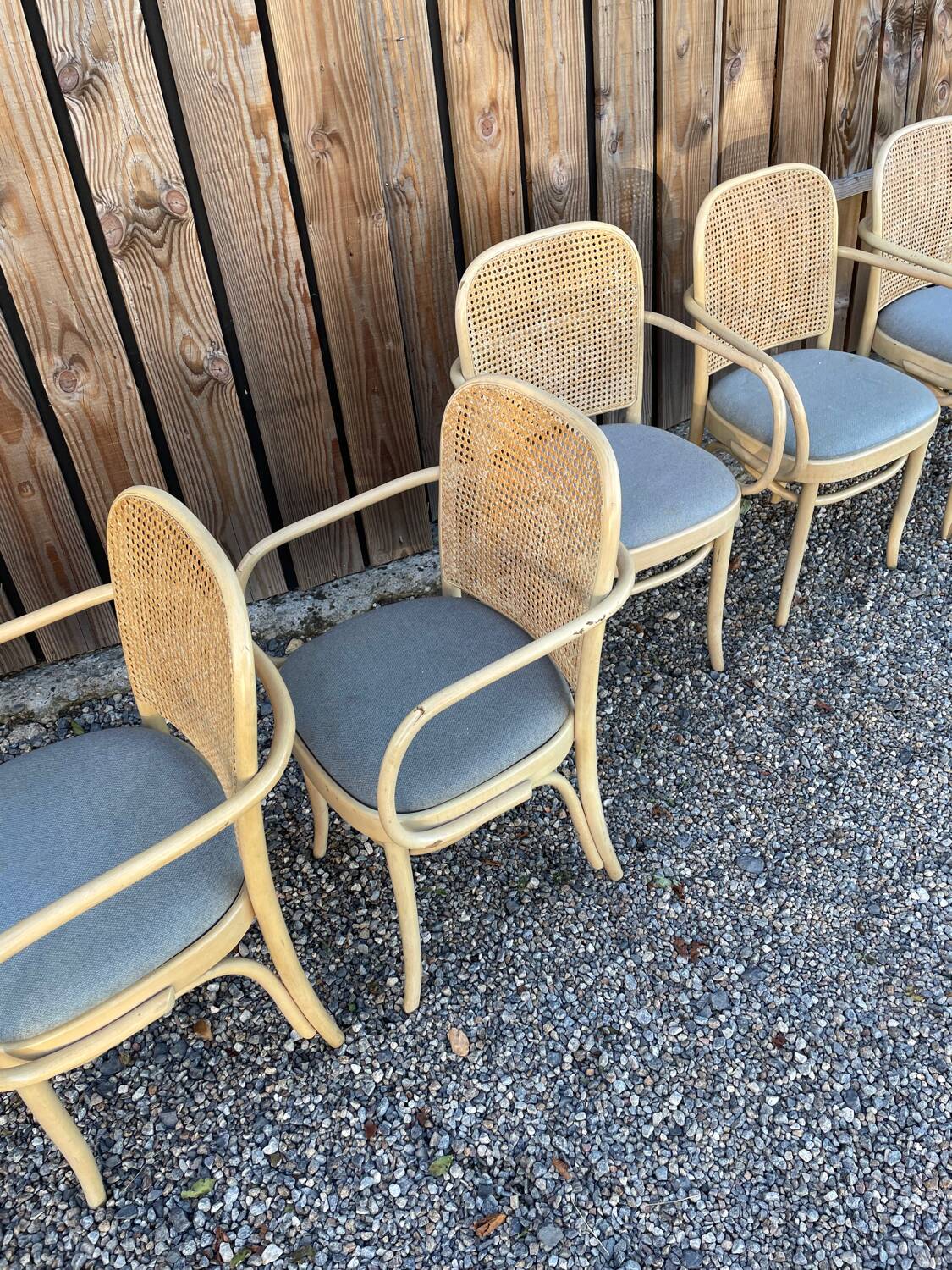 7 chaises fauteuils bistrot