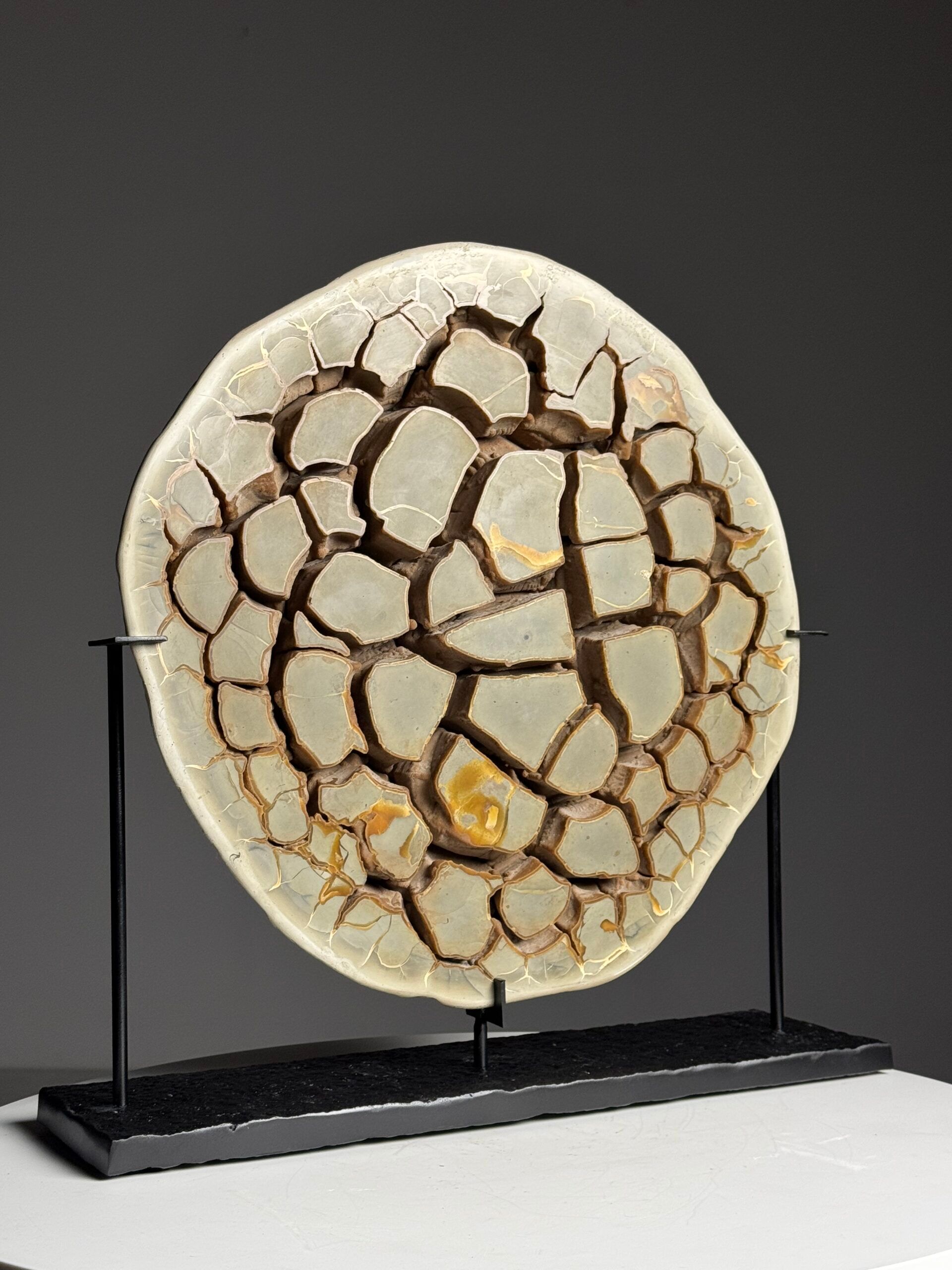 Septaria nodule on custom stand