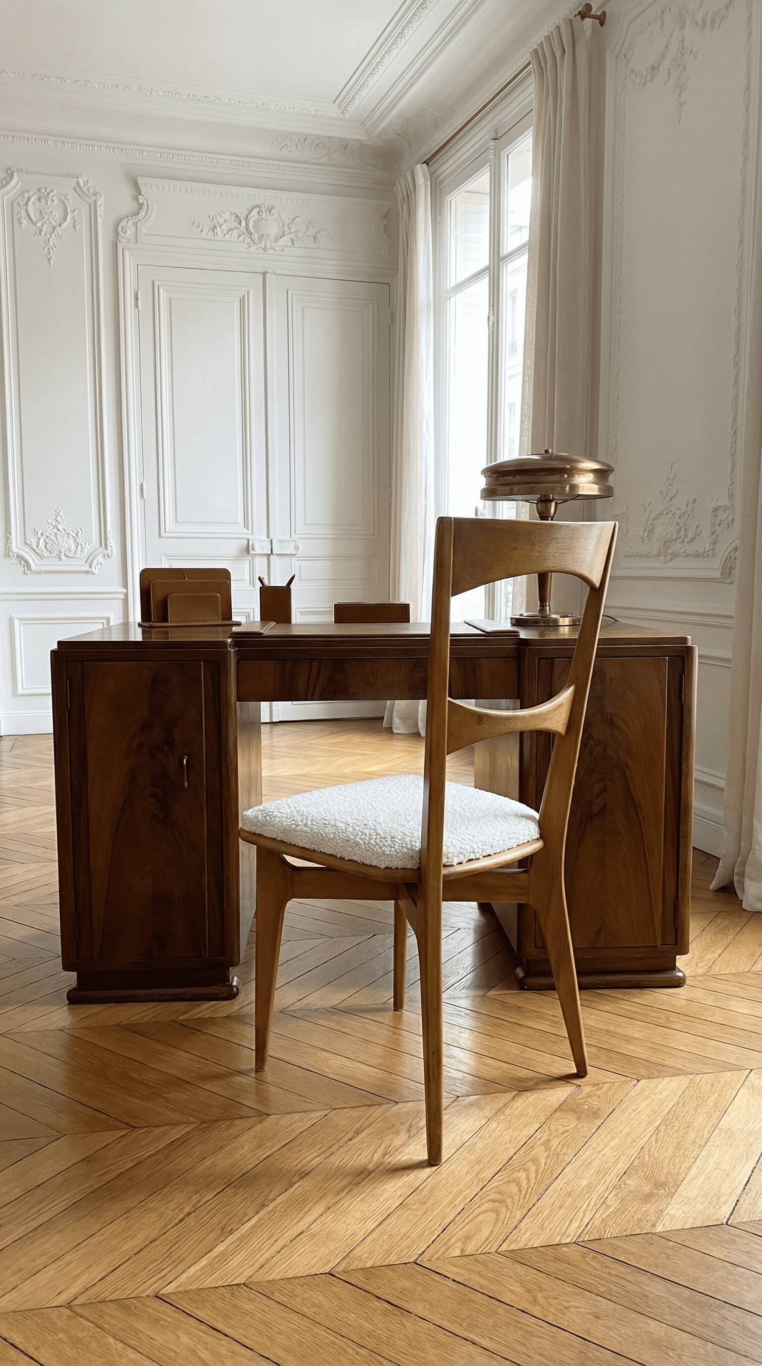 Scandinavian boucle chair