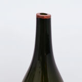 Large bottle vase - dark smoked glass