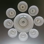 Crystal fruit service with its 8 matching bowls.
