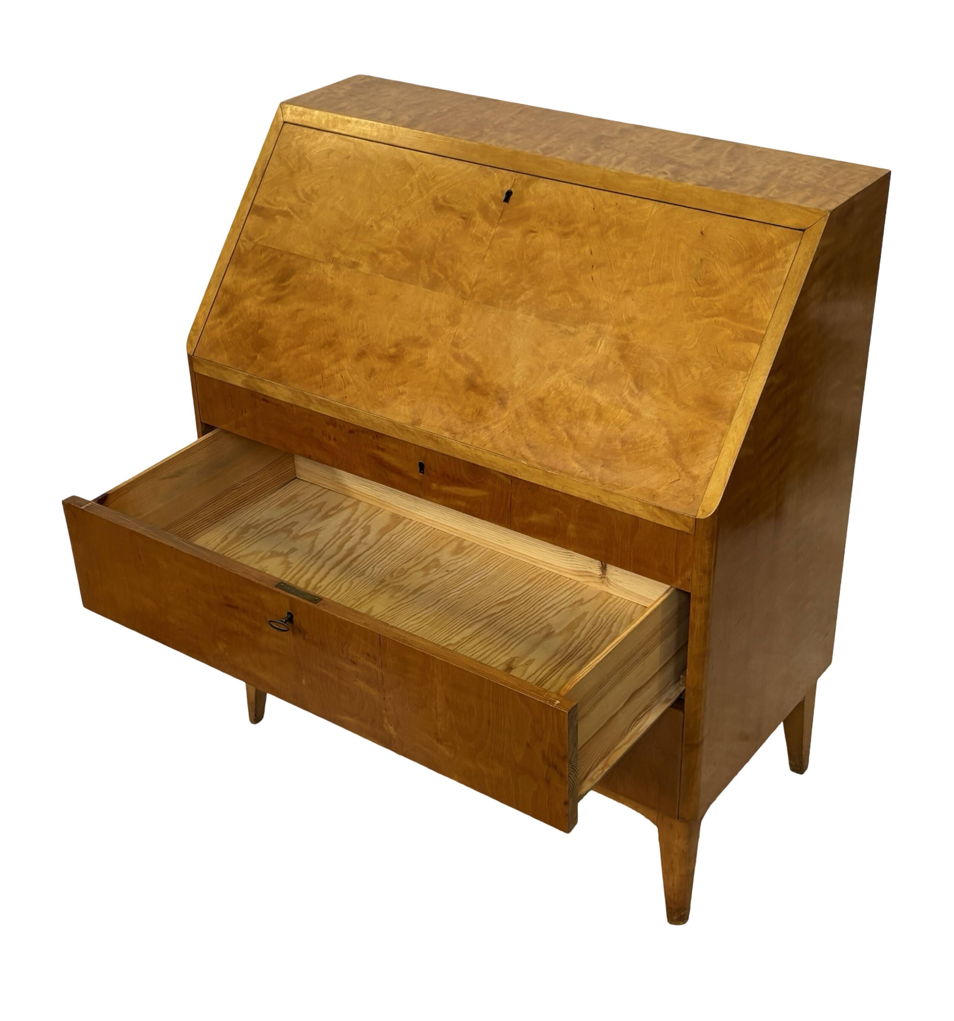 Vintage Secretary Cabinet Swedish 1960s Workspace