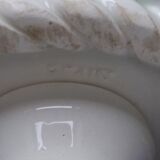 Pair of cut-on-foot in white braided earthenware