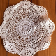 Napperon en coton crocheté main