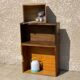 Vintage oak geometric drawer floor