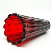 Vase Biedermeier, cristal rubis, Bohême, République tchèque, 19e siècle