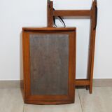 Large wooden tray on folding stand