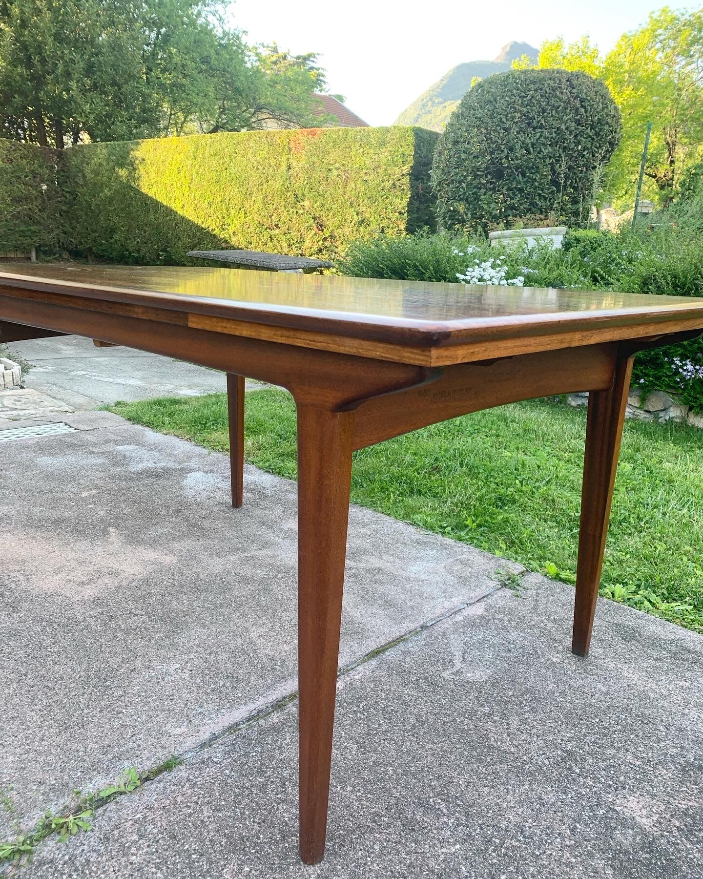 Rosewood table 60s with extensions of LB manufacturer