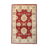 Traditional Red Wool Area Rug Ziegler Carpet- 77x121cm