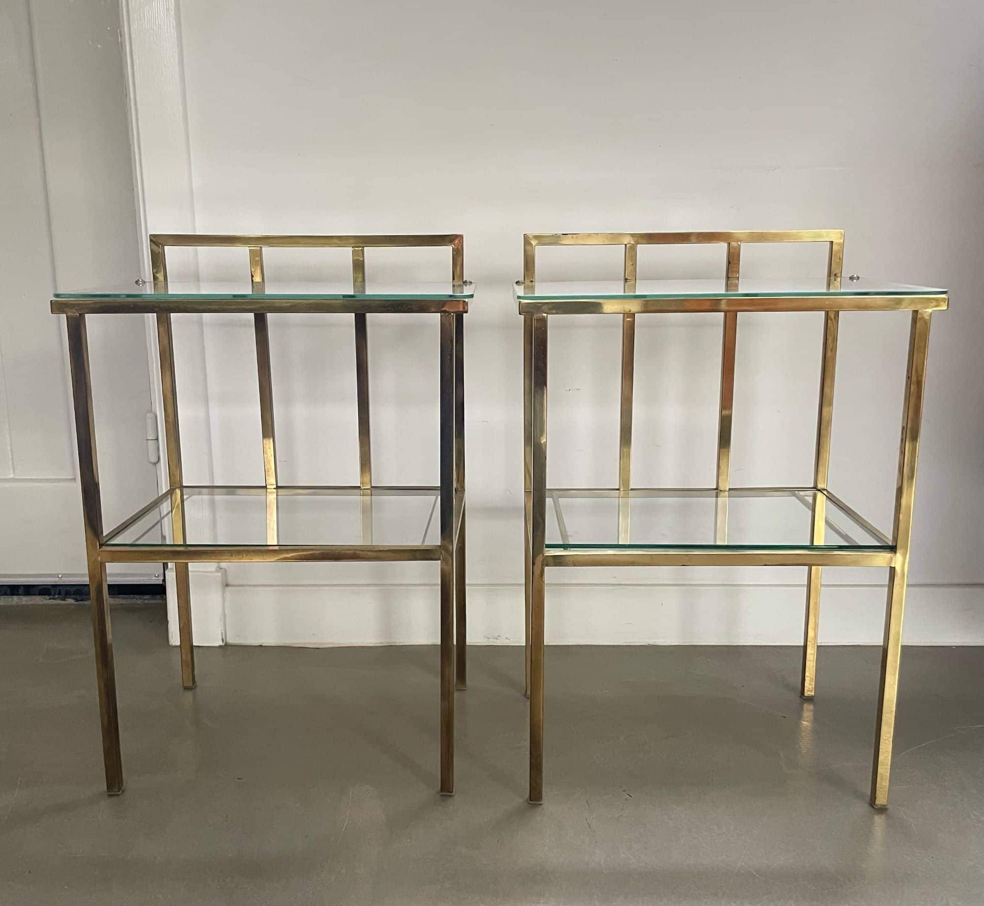 Set of two midcentury side tables, Marc Duplantier (attr.), France