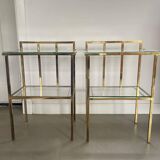 Set of two midcentury side tables, Marc Duplantier (attr.), France