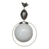 Vintage 1950s opaline globe pendant lamp