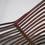 1950s Rare rattan chair by Rohé, Netherlands