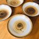 Set of six hollow plates in Longchamp sandstone