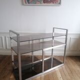 Brushed aluminum shelf 1980