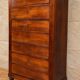Empire Restoration period chest of drawers in mahogany, with a marble top.