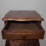 Table de chevet en chêne de style Louis XV