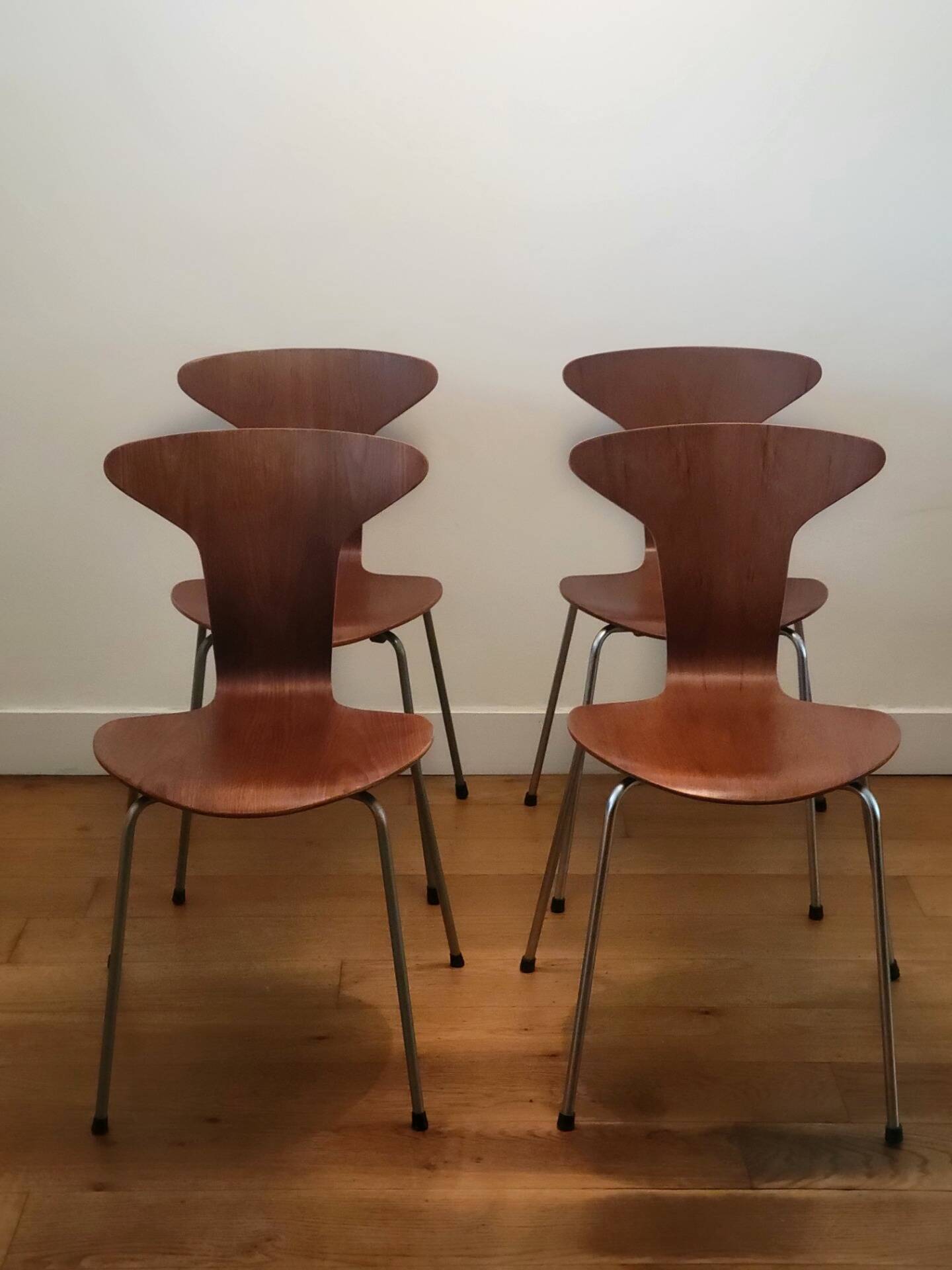 Ensemble de 4 chaises Mosquito par Arne Jacobsen pour Fritz Hansen