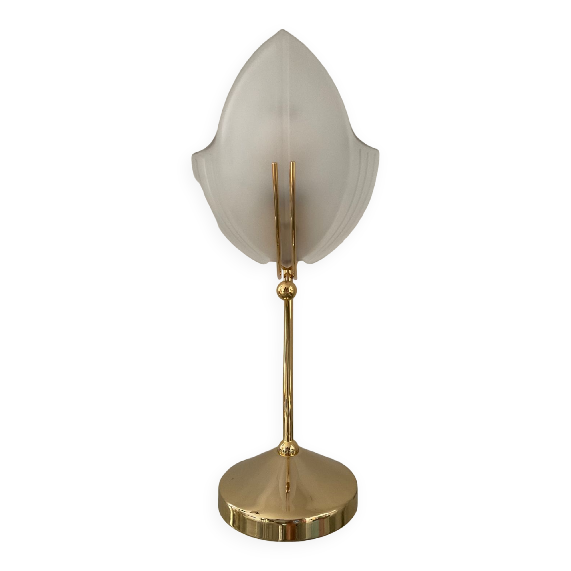 Vintage lamp in brass and frosted glass 70s-80s