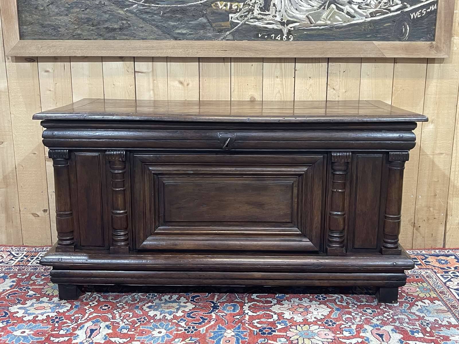Large 18th century oak chest