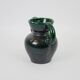 Black and green ceramic vase