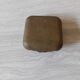 Vintage antique brass square pillbox