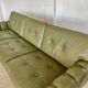Vintage danish 3 person svend skipper lounge sofa in olive green leather