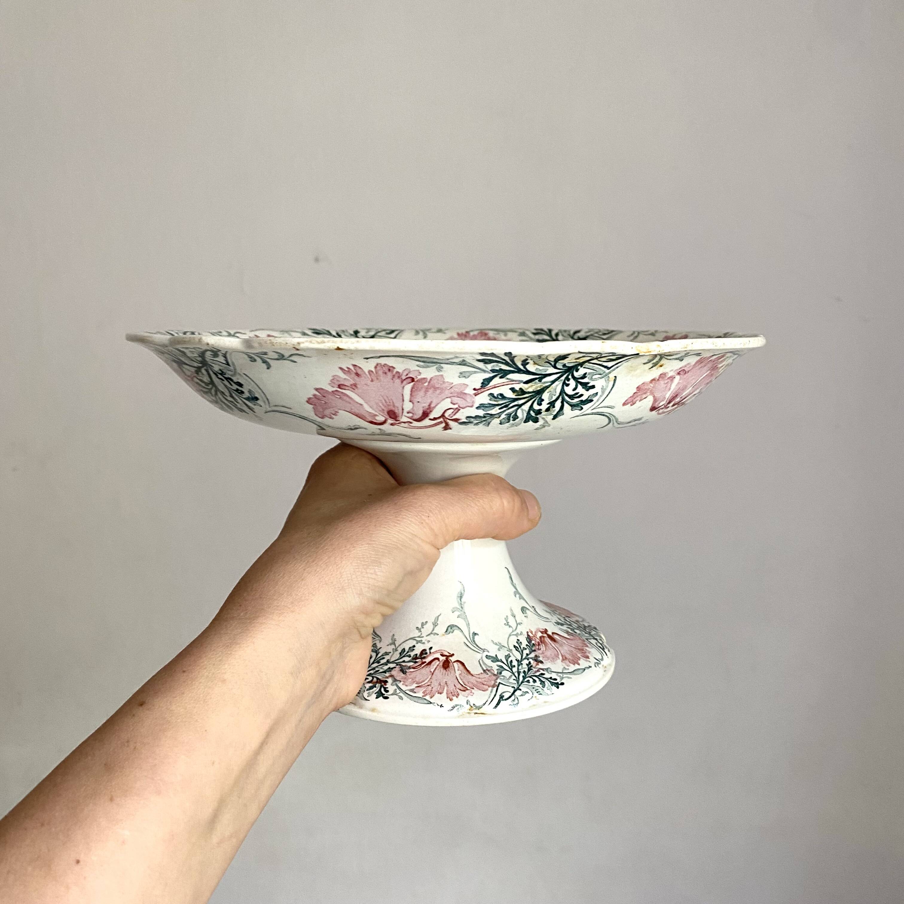 Antique Luneville ironstone fruit bowl, Roland model