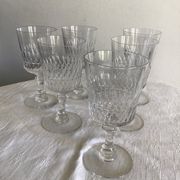 Lot de 6 verres à pied en cristal