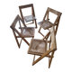 Chaise pliante bois et cannage Jacober