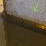 Golden brass and glass shelves