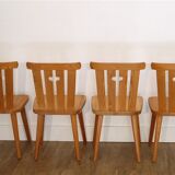 Serie de chaises scandinaves de goran malmvall 1970