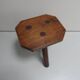 Antique oak milk stool