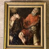 Fragment of an oil on panel, 18th century